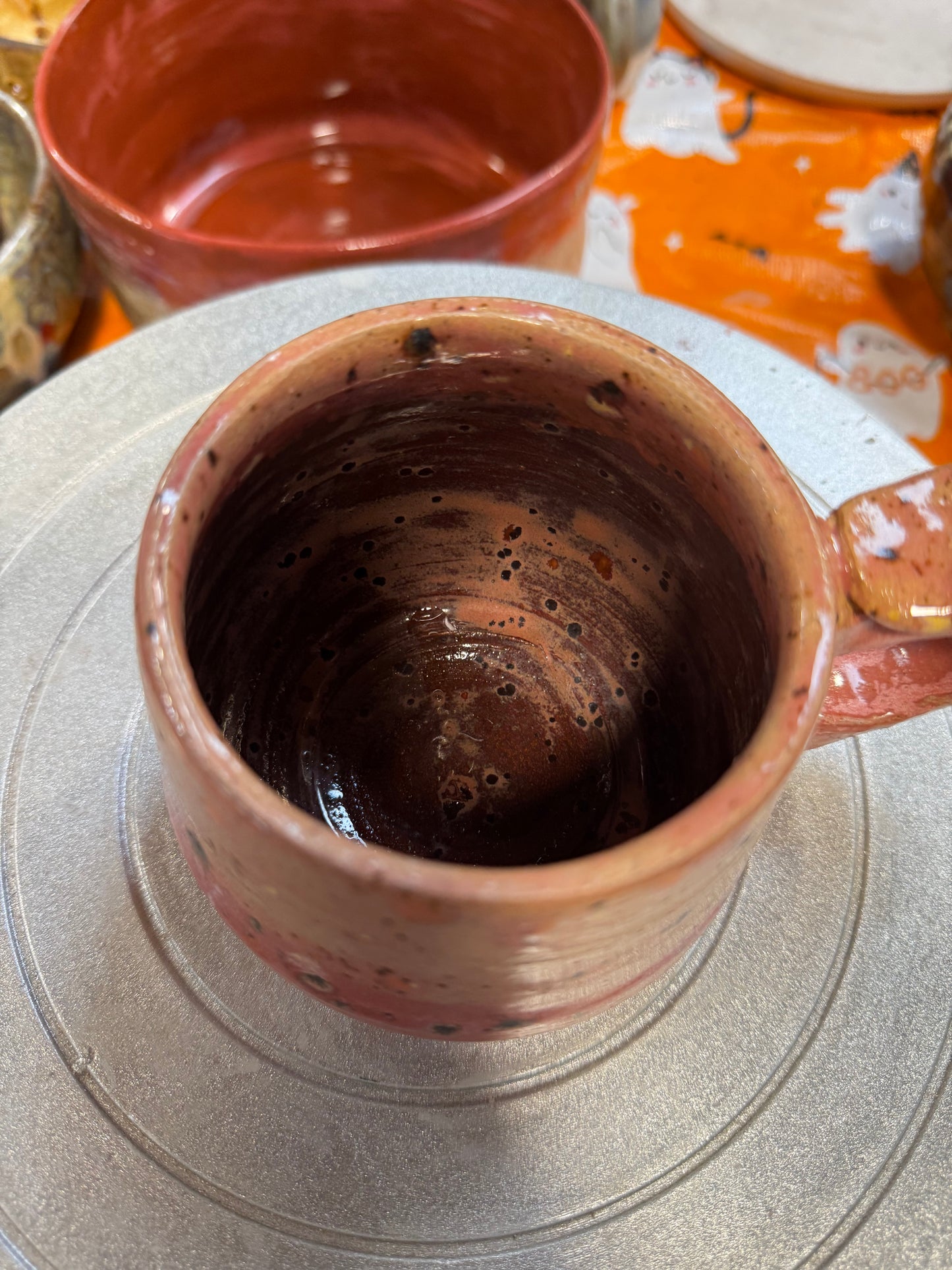 Amaryllis Mug - Stoneware - pinks - handmade