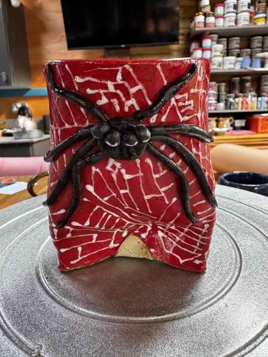 Spider Mug - A Halloween must have Stoneware Mug, Webtastic