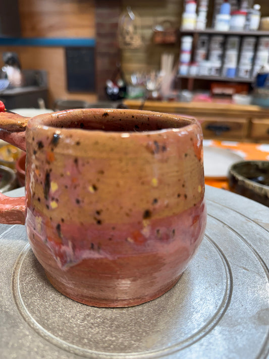 Amaryllis Mug - Stoneware - pinks - handmade