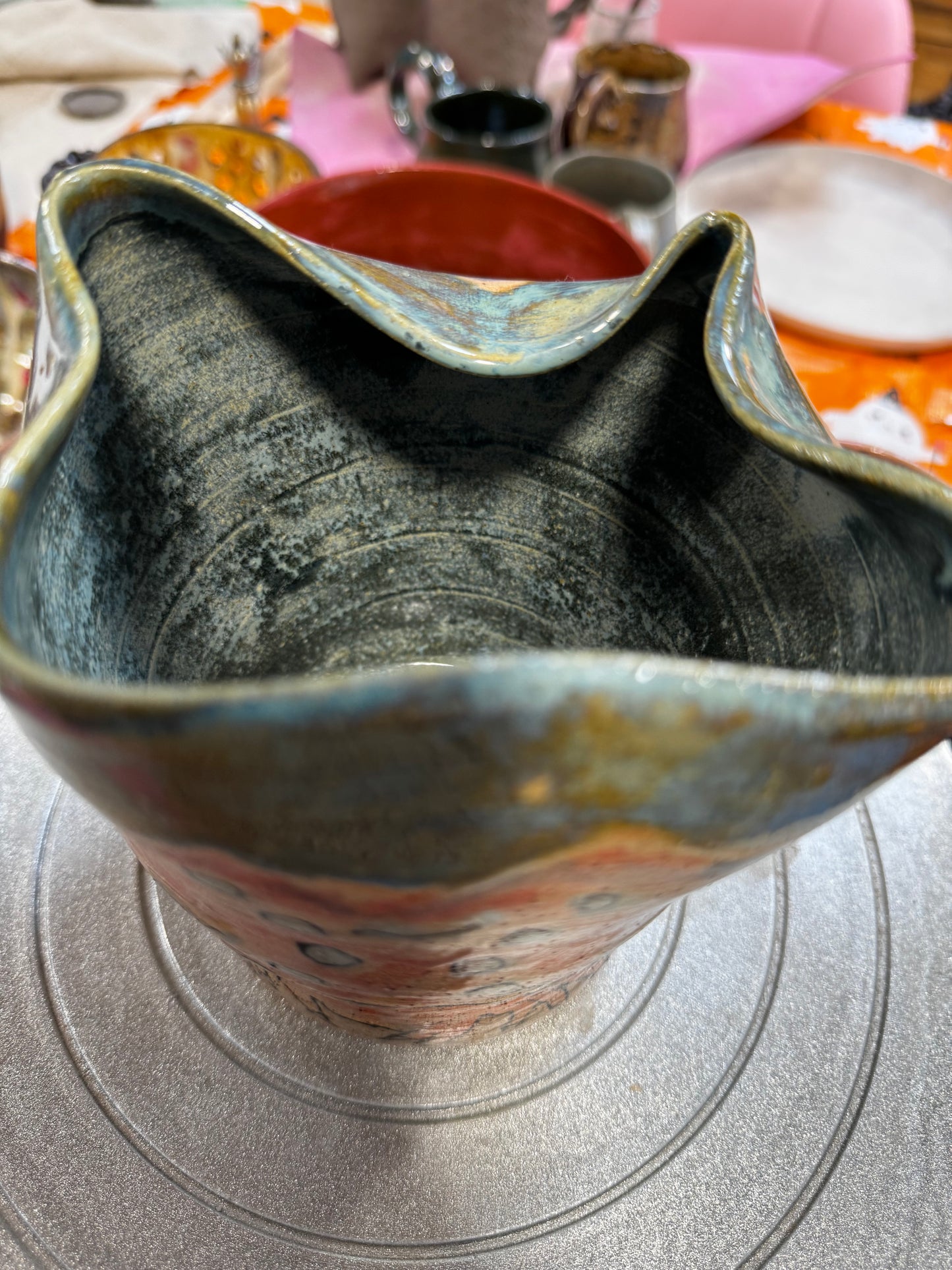 Ceramic watercolour vase - under the sea theme